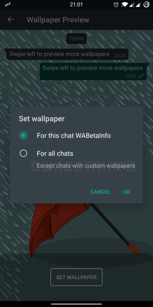 Elige un fondo distinto para cada chat Whatsapp